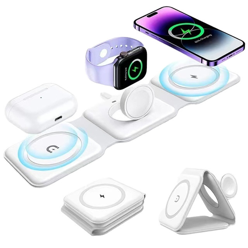 Wireless Charger Watch - شاحن لاسلكي مغناطيسي 3 في 1