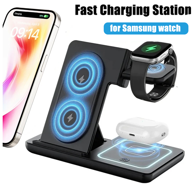 Wireless Charger Watch - 3 في 1 شاحن لاسلكي قابل