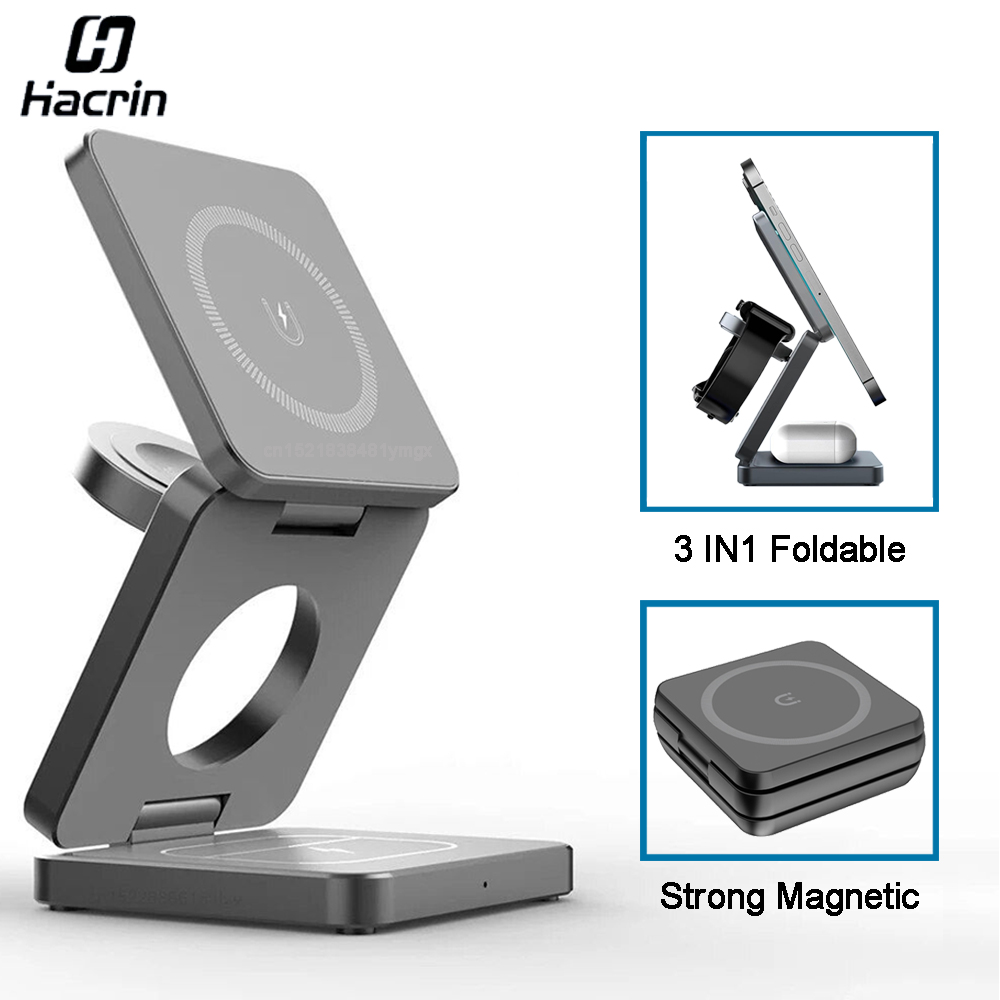 شاحن لاسلكي 3 في 1 محطة شحن لا - مراجعة Wireless Charger Watch وسعره