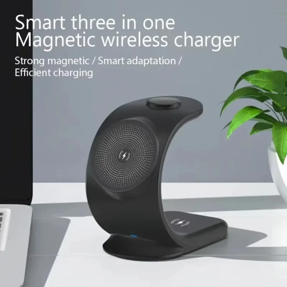 شاحن لاسلكي مغناطيسي 3 في 1 مح - مراجعة Wireless Charger Watch وسعره