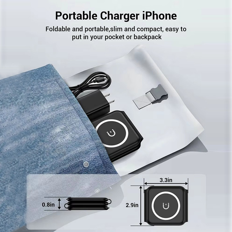 شاحن لاسلكي مغناطيسي 3 في 1 قا - مراجعة Wireless Charger Watch وسعره