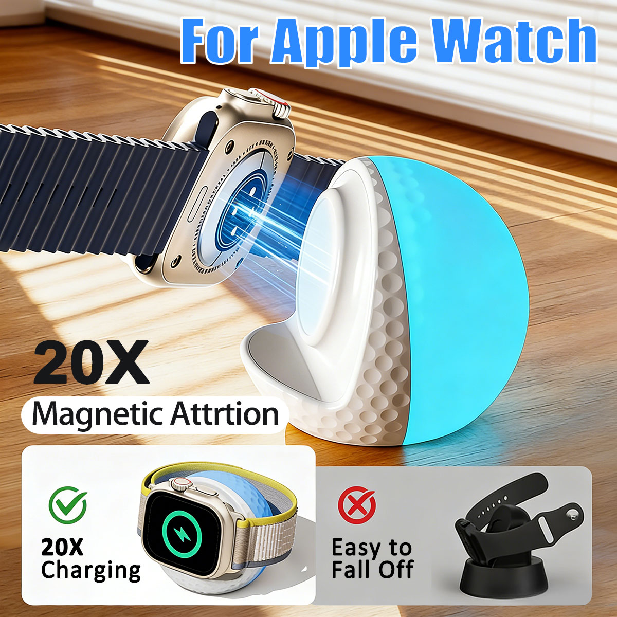 حامل شحن لاسلكي محمول بإضاءة R - مراجعة Wireless Charger Watch وسعره